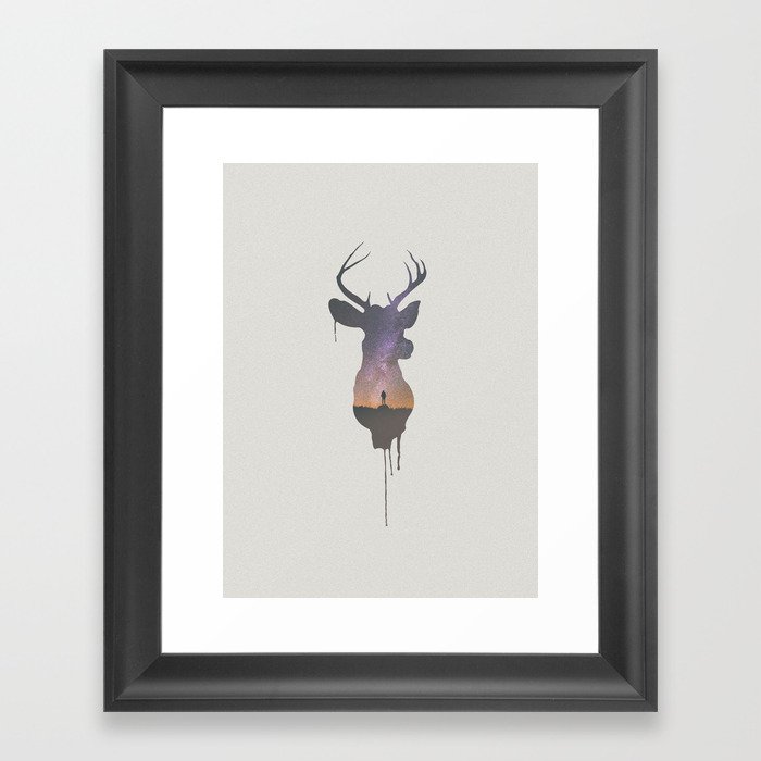 Deer Head V Framed Art Print