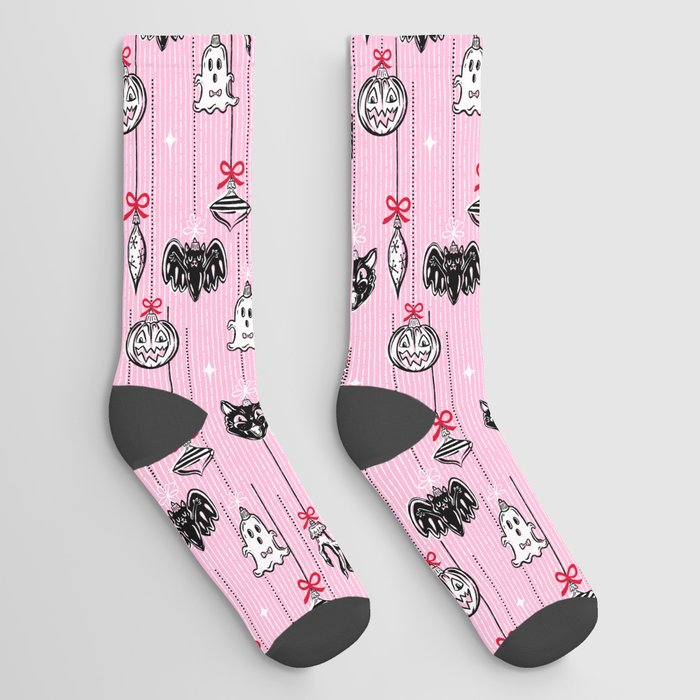 Creepy Danglers Pink Socks Socks
