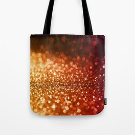 Fire and flames - Red and yellow glitter effect texture Tote Bag