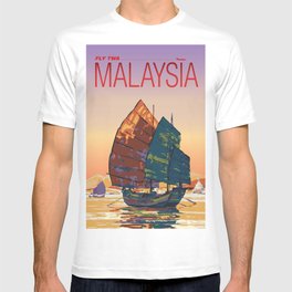 Vintage-Style Malaysia Travel Poster T-shirt