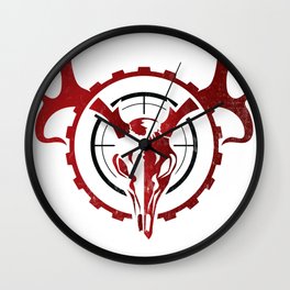 Antlers in the Crosshairs Wall Clock