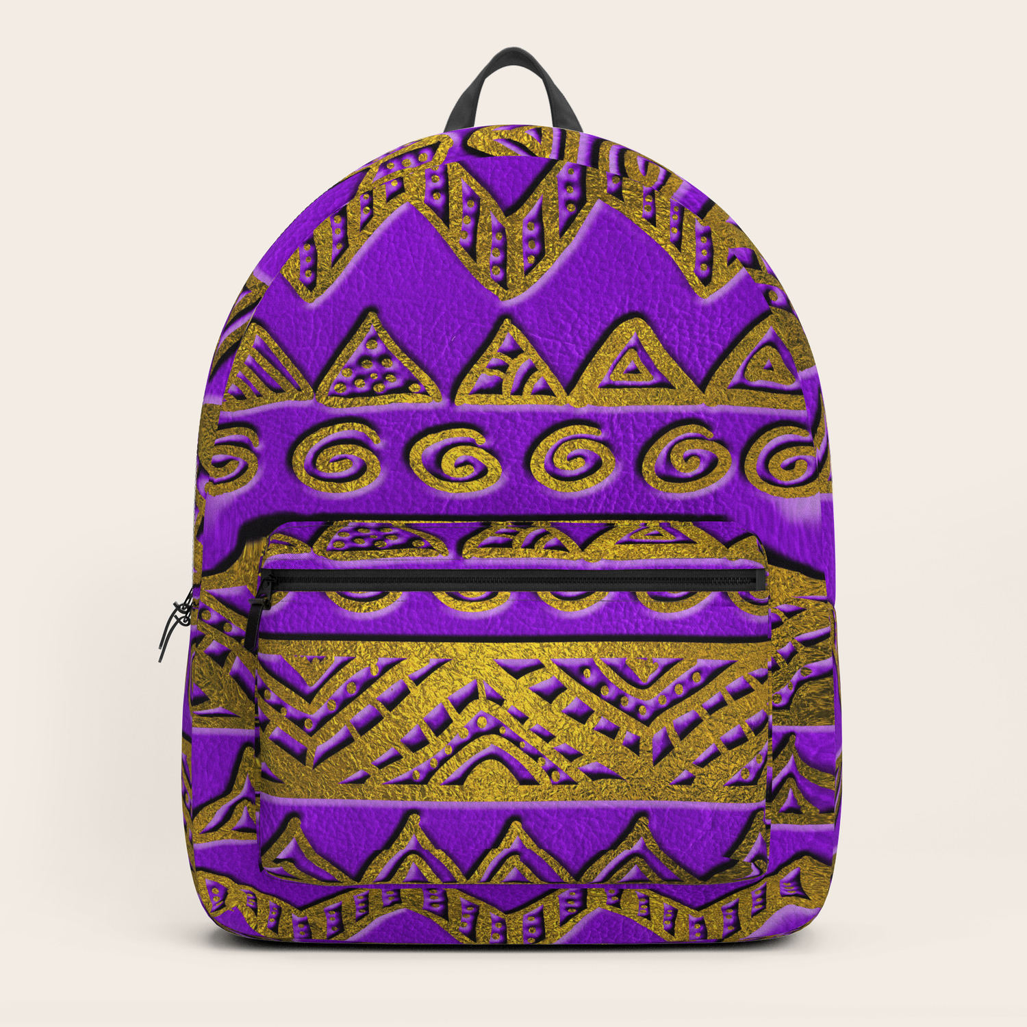 purple leather backpack