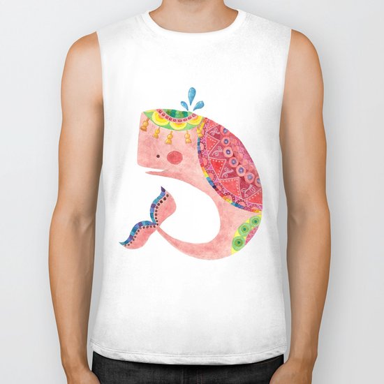 Wonderful Whale Biker Tank