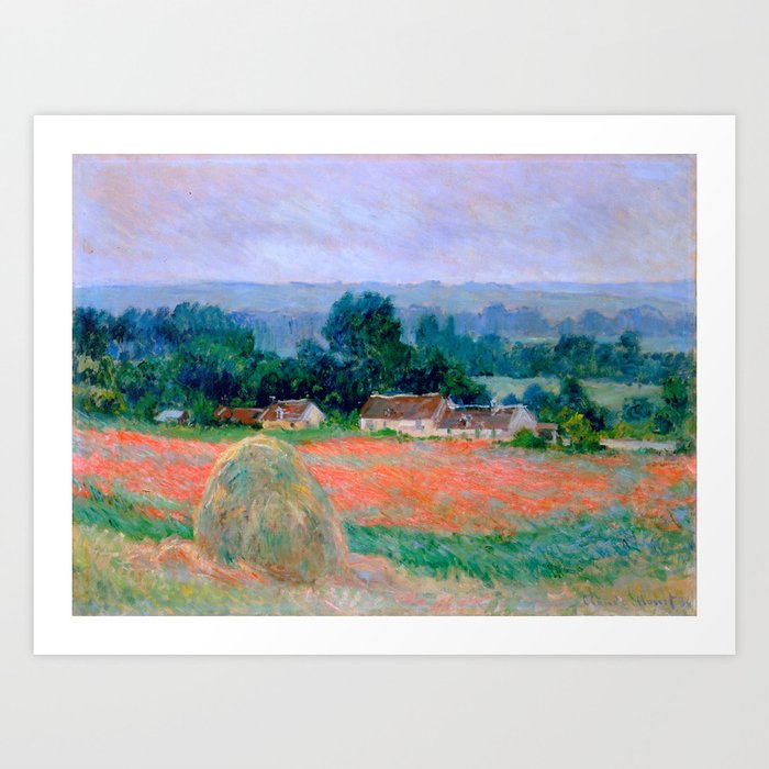 Haystack at Giverny Claude Monet 1886  Art Print