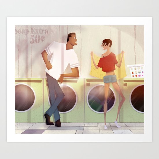 laundry and love Art Print