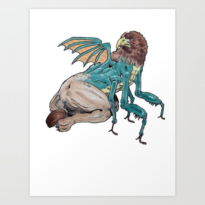 Mantis Griffin Art Print