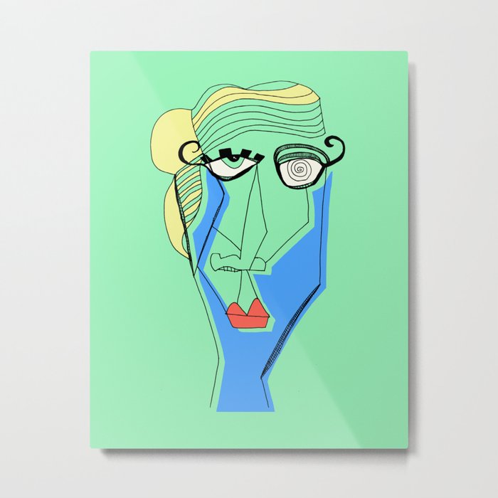 Untitled (Abstract Lady Portrait) Metal Print