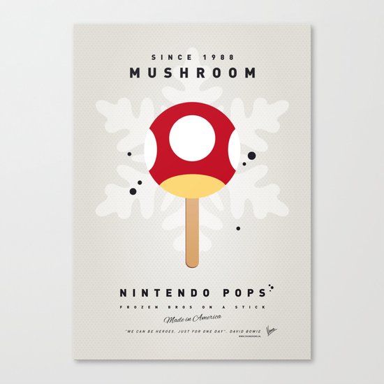 My NINTENDO ICE POP - Mushroom Canvas Print