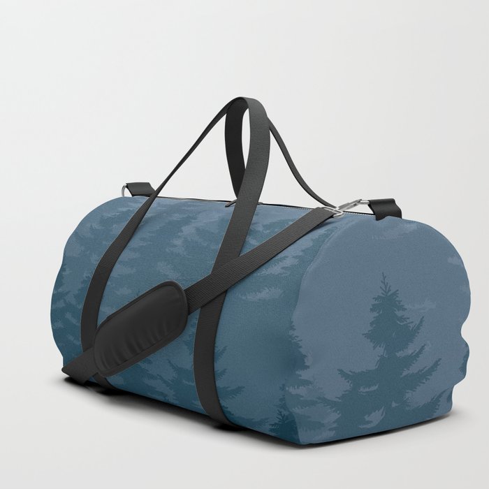 Forest Fog, Blue Duffle Bag