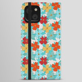 tropical blue and orange flowering dogwood symbolize rebirth and hope iPhone Wallet Case