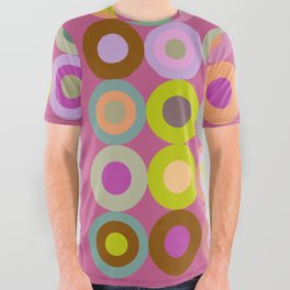 Rose circle abstract All Over Graphic Tee