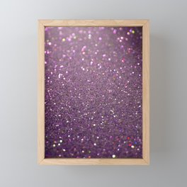 Purple Iridescent Glitter Framed Mini Art Print