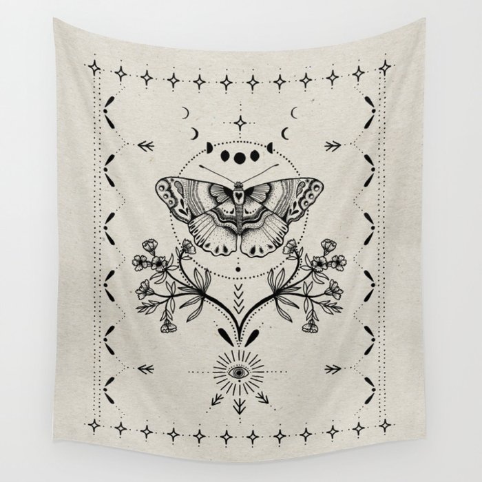 Magical Moth Wall Tapestry
