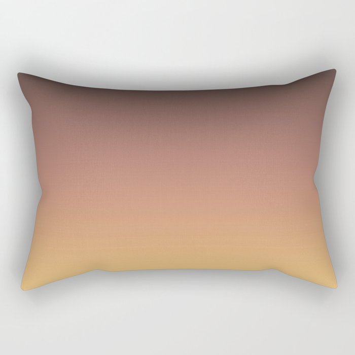 Anguilla - Classic Colorful Brown Orange Yellow Abstract Minimal Modern Summer Style Color Gradient Rectangular Pillow