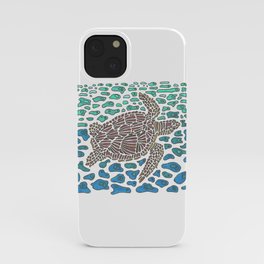 Vanishing Sea Turtle by Black Dwarf Designs iPhone Case