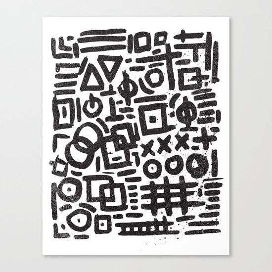 ABSTRACT 4 - BLACK & WHITE Canvas Print