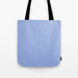 [ Thumbnail: Mint Cream & Royal Blue Colored Lines/Stripes Pattern Tote Bag ]