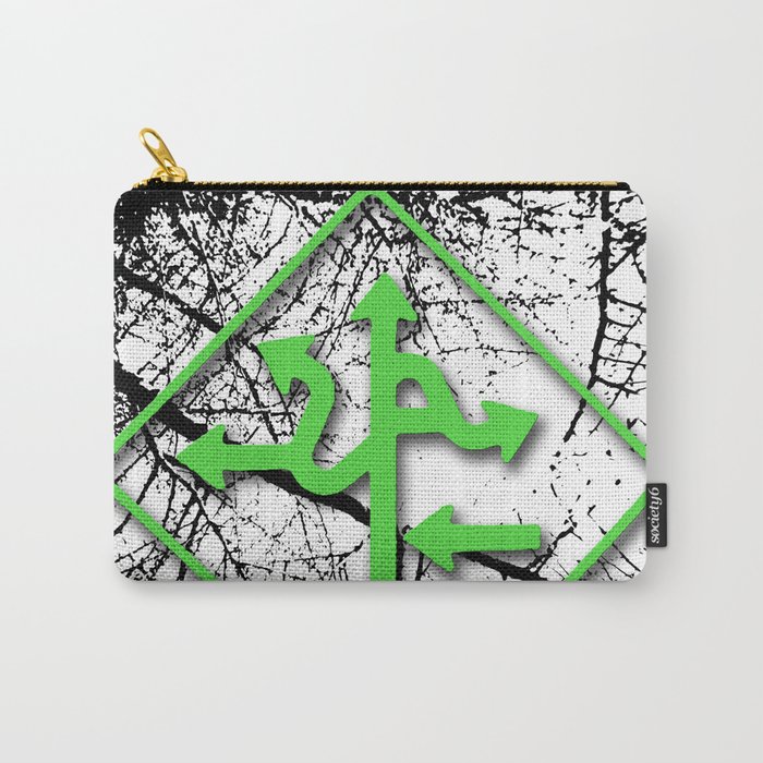 Arrows - Green Carry-All Pouch