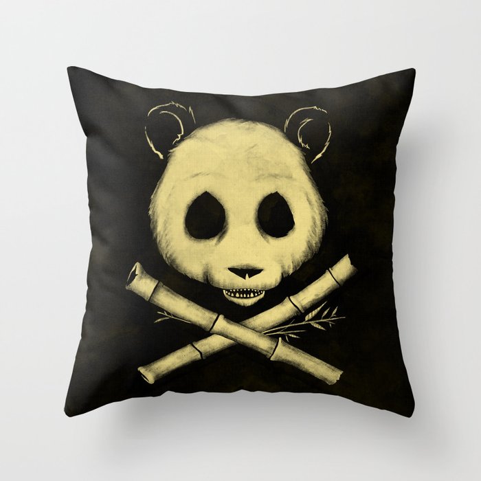 The Jolly Panda Throw Pillow