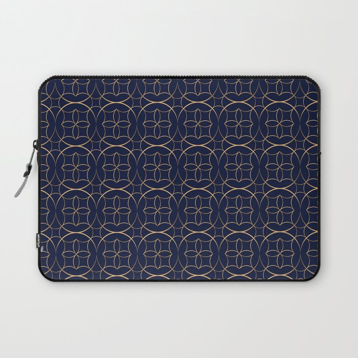 Blue and Gold Luxury  Laptop Sleeve