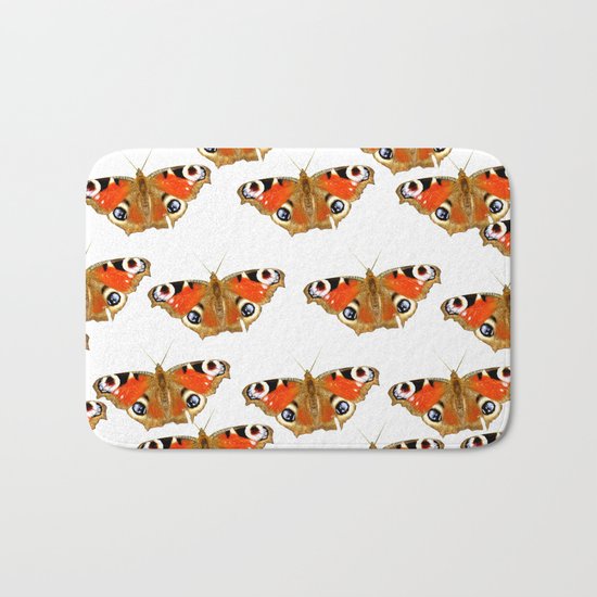 Beautiful Peacock Butterflies Bath Mat