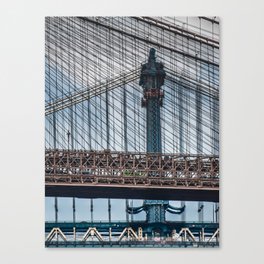Brooklyn Bridge From Below Canvas Print
