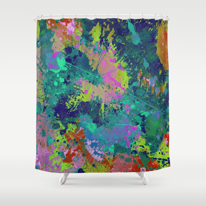 91 Paint Splatter Shower Curtain Polyester Liner