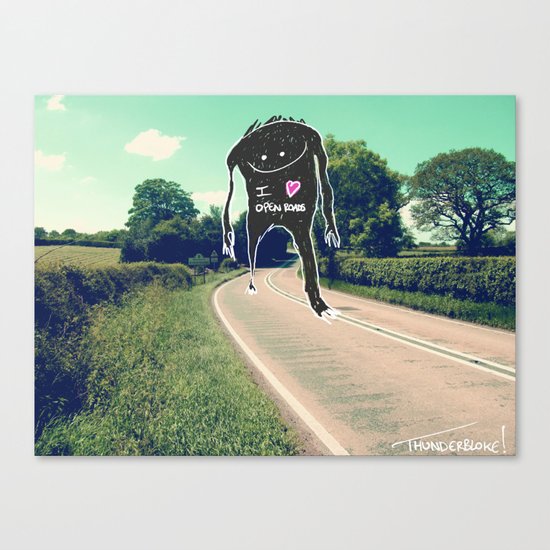 I love open roads Canvas Print
