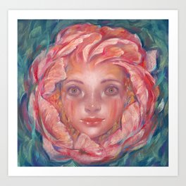 Flower Face Art Prints For Any Decor Style Society6