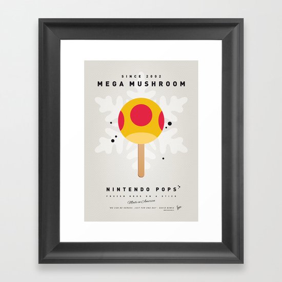 My NINTENDO ICE POP - Mega Mushroom Framed Art Print