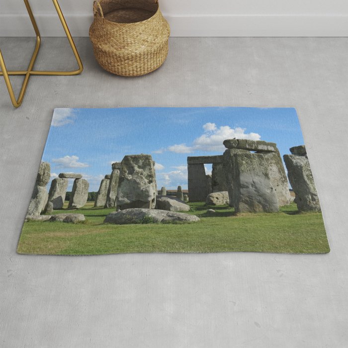 Great Britain Photography - The Famous Stonehenge Under The Blue Sky Rug