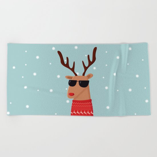 Merry Christmas Dude Beach Towel
