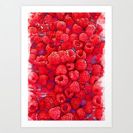 Fresh Red Raspberries - For Fruit Lovers Art Print