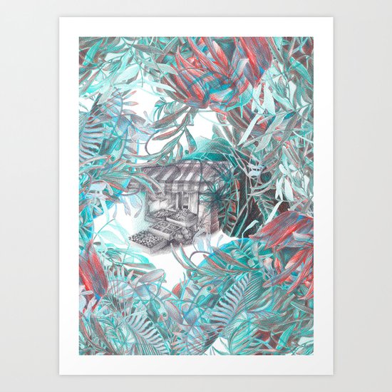Green grocery Art Print