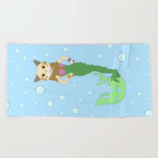 Mer-Cat Beach Towel