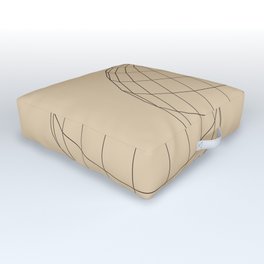 Minimal Sphere Wireframe Outdoor Floor Cushion