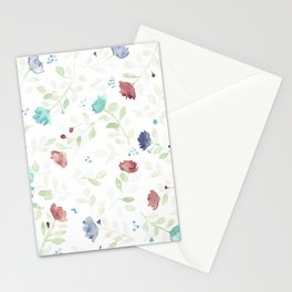 Pastel Flowers Pattern Stationery Card