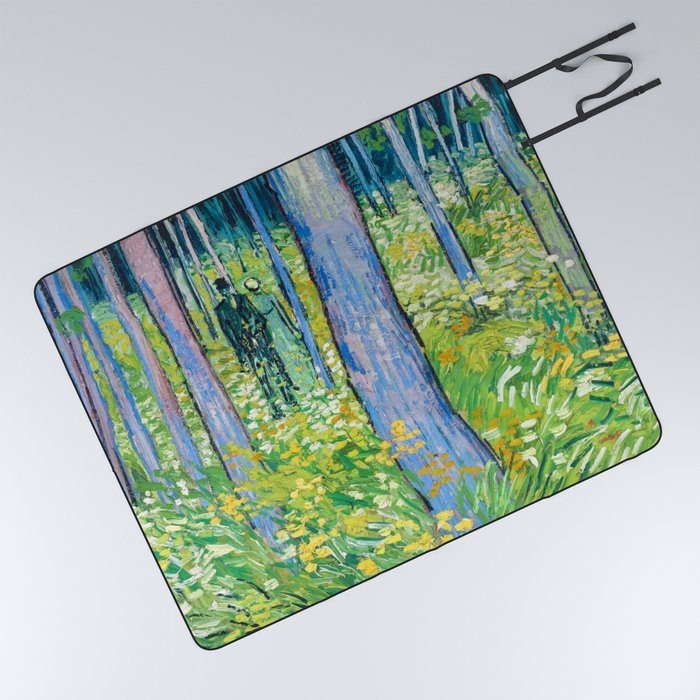 Vincent van Gogh "Undergrowth with Two Figures" Picnic Blanket