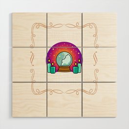 Fortune Telling Paper Cards Crystal Ball Wood Wall Art