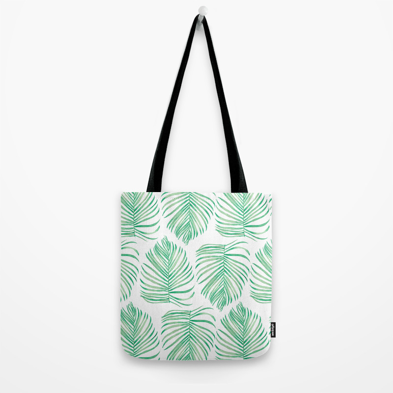 palm leaf tote bag