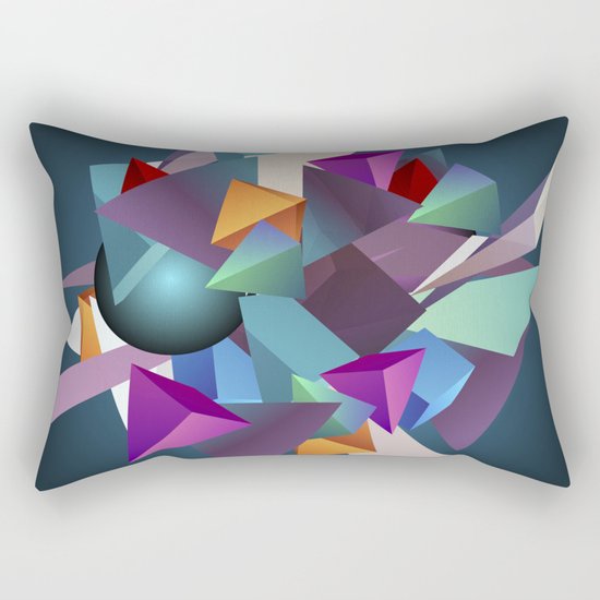 3D Geometric Rectangular Pillow