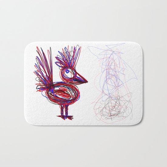 Chicken Shadow Bath Mat