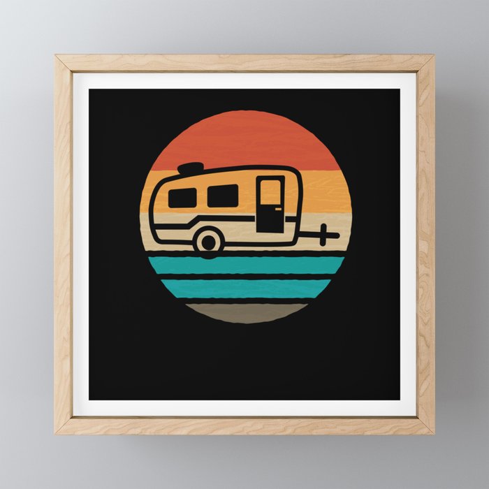 Caravan Camping Funny Camping Framed Mini Art Print
