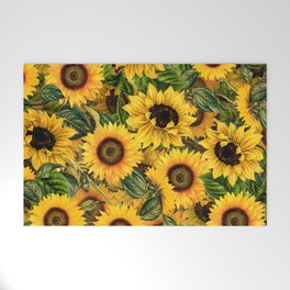 Vintage & Shabby Chic - Noon Sunflowers Garden Welcome Mat