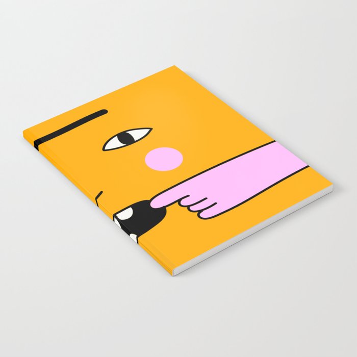 yellow super funny face smirking Notebook