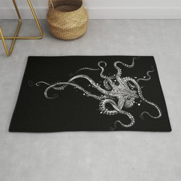 Octopus (black) Area & Throw Rug