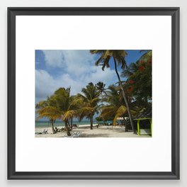 Beautiful Beach at Pigeon Point, Trinidad and Tobago Framed Art Print