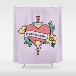 Stay Sharp - Purple Shower Curtain