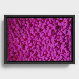 bath of neon pink marshmallows Framed Canvas