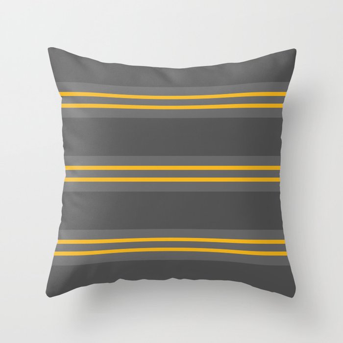 All Modern Chic Stripes Yellow Throw Pillow